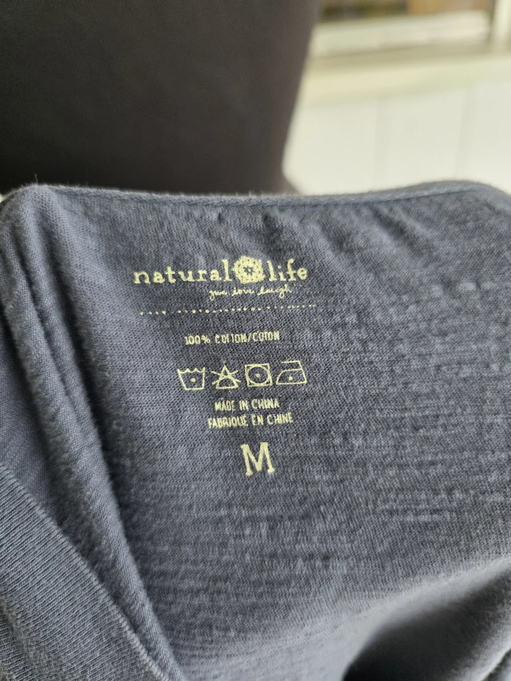 NATURAL LIFE Dusty Blue Long Sleeve V-Neck Tunic Dress - Picture 10 of 11